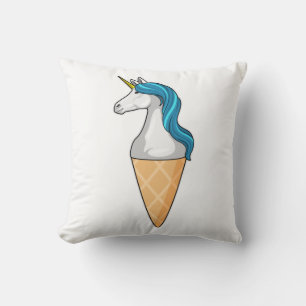 Einhorn mit Waffeleis Kissen