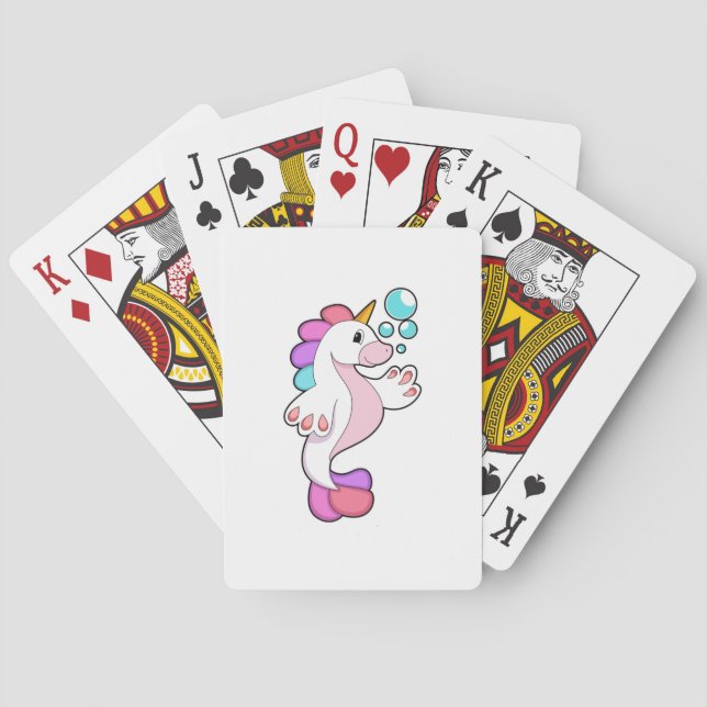 Einhorn mit Wasserblasen.PNG Spielkarten (Rückseite)