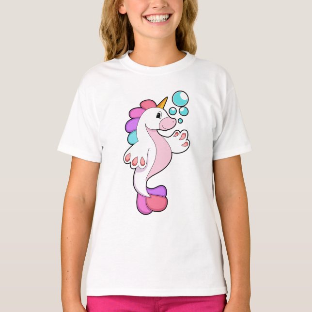 Einhorn mit Wasserblasen.PNG T-Shirt (Vorderseite)