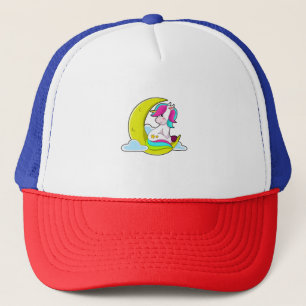 Einhorn mit Wolken und Mond Truckerkappe