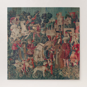 Einhorn mittelalterliche Kunst - Jäger kehren zum