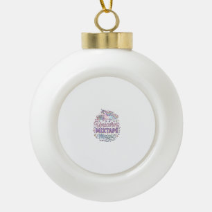 Einhorn-Mixtape-Magie-Anbetungswürdiger Aufkleber Keramik Kugel-Ornament