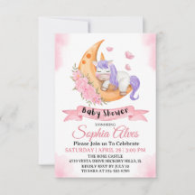 Einhorn-Mond-Baby-Shower für Baby Girl mit Fantasi