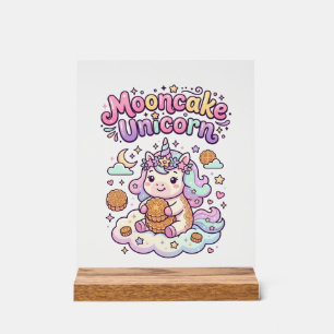 Einhorn Mondkuchen Einhorn Charmante Kleidung Graf Acrylschild