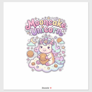 Einhorn Mondkuchen Einhorn Charmante Kleidung Graf Aufkleber