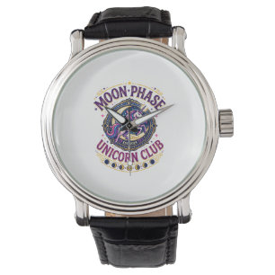Einhorn-Mondphase-Einhorn-Club-Werbe-Shirt G Armbanduhr