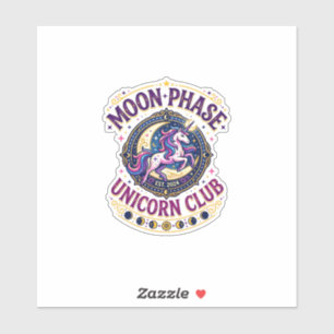 Einhorn-Mondphase-Einhorn-Club-Werbe-Shirt G Aufkleber