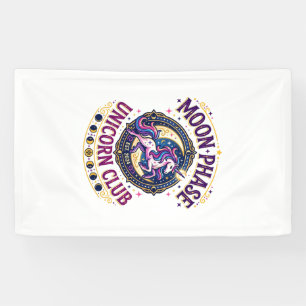 Einhorn-Mondphase-Einhorn-Club-Werbe-Shirt G Banner