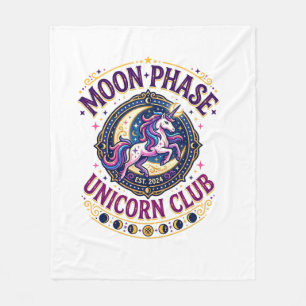 Einhorn-Mondphase-Einhorn-Club-Werbe-Shirt G Fleecedecke