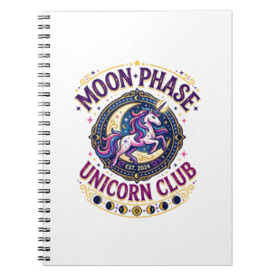 Einhorn-Mondphase-Einhorn-Club-Werbe-Shirt G Notizblock