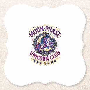 Einhorn-Mondphase-Einhorn-Club-Werbe-Shirt G Untersetzer