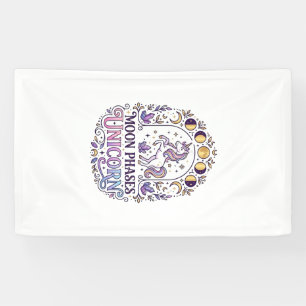 Einhorn Mondphasen Einhorn Weißer Hintergrund Shir Banner