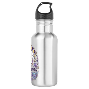 Einhorn-Mondphasen-Einhorn-Weißer-Hintergrund-Shir Edelstahlflasche