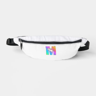 Einhorn-Monogramm Buchstabe M Anfangsbuchstabe Süß Bauchtasche