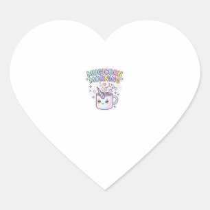 Einhorn Mugicorn Morgen Grafikdesign Zazzle Des Herz-Aufkleber