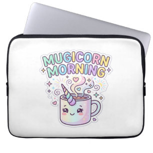 Einhorn Mugicorn Morgen Grafikdesign Zazzle Des Laptopschutzhülle