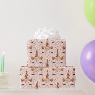 Einhorn-Muster Geschenkpapier