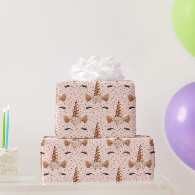 Einhorn-Muster Geschenkpapier (Partygeschenke)
