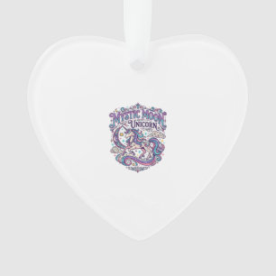 Einhorn Mystisch Mond Einhorn Farbige Ornament