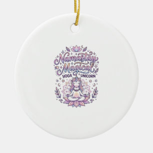 Einhorn Namastay Magisches Liebenswertes Typografi Keramik Ornament