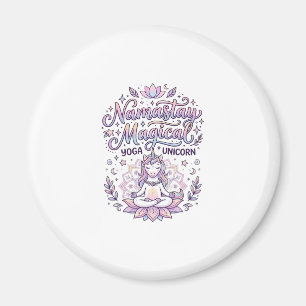 Einhorn Namastay Magisches Liebenswertes Typografi Magnet