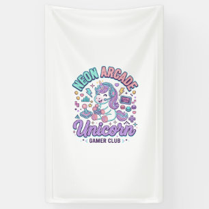 Einhorn Neon Arcade Einhorn Retro-Stil Produkt Gr Banner