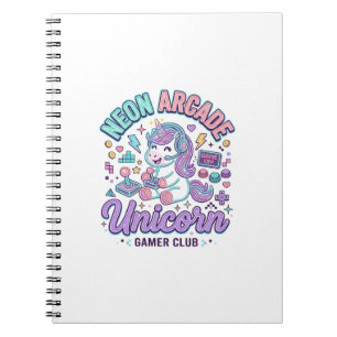Einhorn Neon Arcade Einhorn Retro-Stil Produkt Gr Notizblock