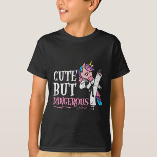 Einhorn Niedlich, aber gefährlich Karate Taekwondo T-Shirt