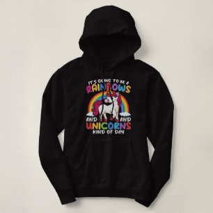 Einhorn Niedliche Whimsical Funny Rainbows und Ein Hoodie