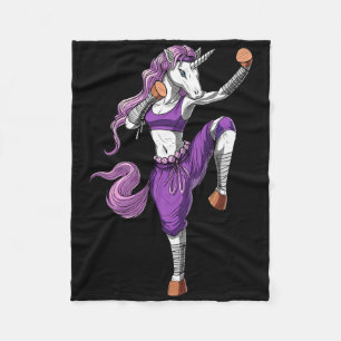 Einhorn-Ninja-Karate-Kickboxen-Muay-Thai-Märtyrer Fleecedecke