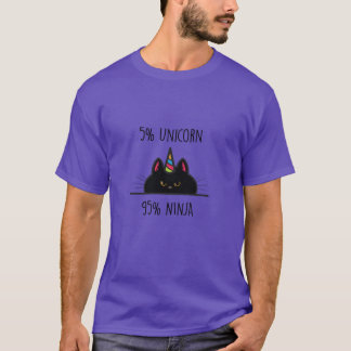 Einhorn-Ninja-Katzen-Freund T-Shirt