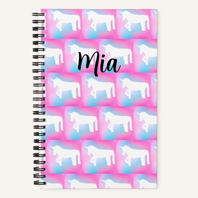 Einhorn Notizbuch (Vorderseite)
