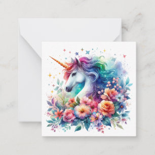 Einhorn Notizkarte Mitteilungskarte