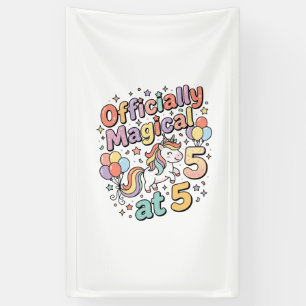Einhorn offiziell magisch bei 5 wunderlichen weiße banner
