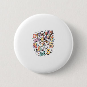 Einhorn offiziell magisch bei 5 wunderlichen weiße button