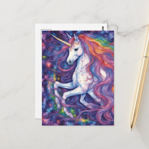 Einhorn-Oktopus-Hybrid Postkarte
