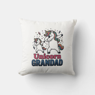 Einhorn-Opa Vintage-Stich-Shirt-Design_1 Kissen