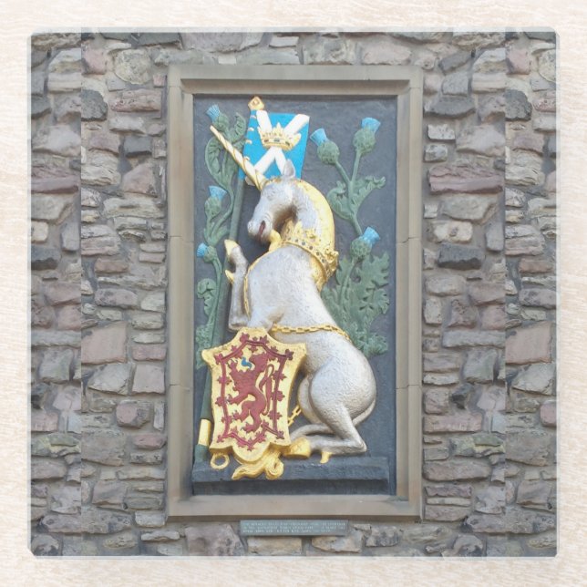 Einhorn, Palast Holyrood Glasuntersetzer (Vorderseite)