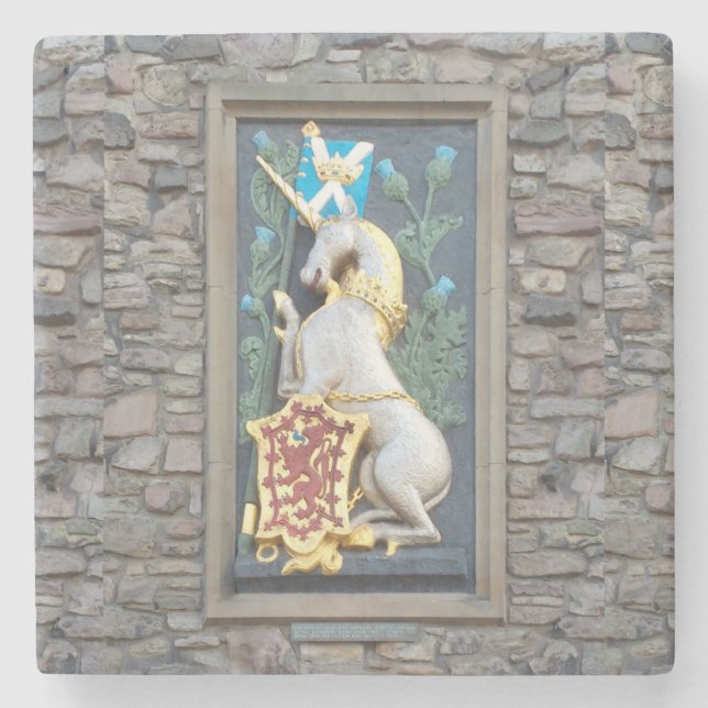 Einhorn, Palast Holyrood Steinuntersetzer (Vorderseite)