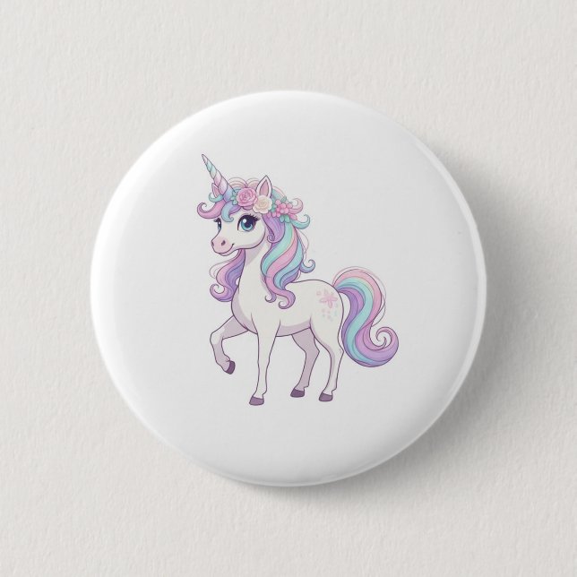Einhorn-Party-Button Button (Vorderseite)