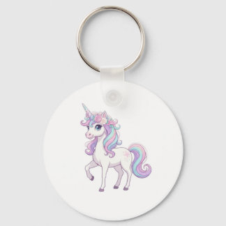 Einhorn-Party-Button Schlüsselanhänger