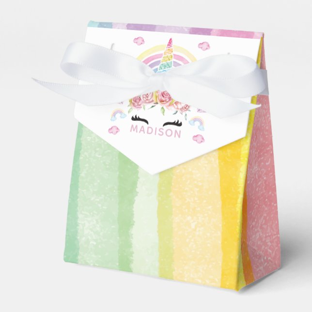 Einhorn-Party Personalisiert Geschenkschachtel (Vorderseite)