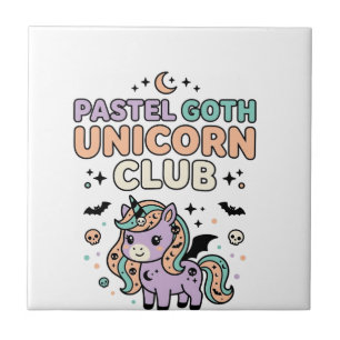 Einhorn Pastell Goth Einhorn Club Trend Grafik T-S Fliese