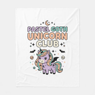 Einhorn Pastell Goth Einhorn Club Trendiges Grafik Fleecedecke