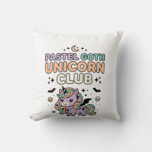 Einhorn Pastell Goth Einhorn Club Trendiges Grafik Kissen