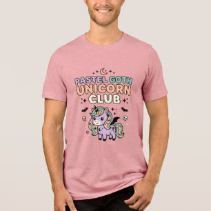 Einhorn Pastell Goth Einhorn Club Trendiges Grafik Tri-Blend Shirt