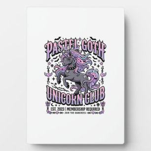 Einhorn Pastell Goth Einhorn Club Werbeaufkleber Fotoplatte