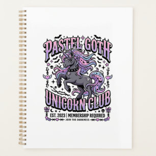 Einhorn Pastell Goth Einhorn Club Werbeaufkleber Planer