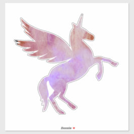 Einhorn, Pegasus, farbenfrohe Fantasy-Pferdeaufkle Aufkleber