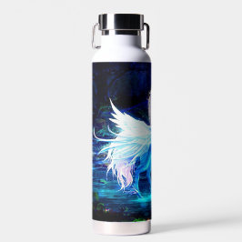 Einhorn-Pegasus-Magie im Mondlichtwald Trinkflasche